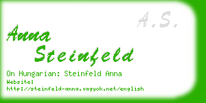 anna steinfeld business card